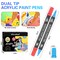 Acrylic Paint Pens, 50 Colors Dual Tip Markers with Fine and Brush Tip, Premium Marking Pens Set for Rock, Wood, Plastic, Fabric Painting and DIY Crafts